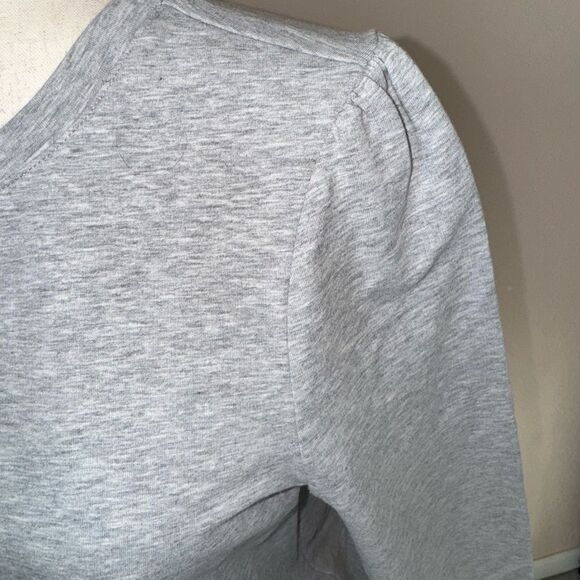 NWT Oat New York gray sweatshirt with smocked cuffs and puff sleeves Sam - Picture 7 of 8